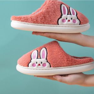 Winter cartoon katoen slippers indoor comfortabel lichtgewicht dikke zool niet-slip stil