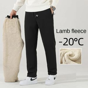 Pantalon d'hiver en cachemire pour hommes, polaire chaud et épais, pantalon de sport décontracté, haute qualité, cordon de serrage, grande taille, pantalon de jogging L-8XL 240220
