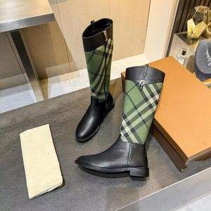 Winter Casual sportschoenen Martin Boots War Horse Plaid Damesschoenen buiten lange en eenvoudige ridderlaarzen