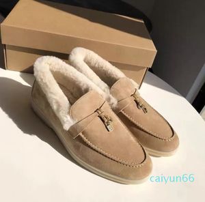 Winter Charms Walk suède loafers schoenen Echt leer Heren casual slip-on flats dames platte Jurk schoen fabrieksschoeisel