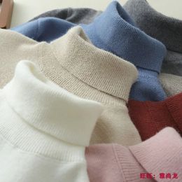 Vêtements d'hiver pour enfants Pull en cachemire à col roulé Pull tricoté chaud pour fille Adolescents Garçon Vêtements Enfants Pull Top Tricots 231228