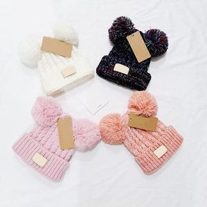 Winterkinderen Boanies hoeden mode zoete snoepkleuren bobble breien childr mooie zachte pet buiten warme kinderen mode wollen hoed