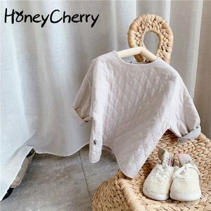 Abrigo corto acolchado de algodón para niños de invierno Abrigo de invierno para niña de tela de algodón acolchado para niña 210515