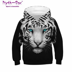 Winter Kindersport Hoodies Animal Tiger 3D Print Kids Sweatshirts Junior tops Child Pullover 4-13y Boy/Girl Hooded Sweaters