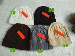 Winter Kerstmutsen voor Man Vrouwen Sport Mode Mutsen Skullies Chapeu Caps Katoen Gorros Wol Warme Hoed Gebreide Cap 5 Kleuren Twist Single CA PS PS