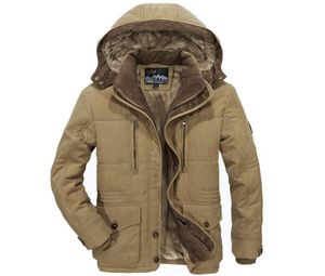 Manteau d'hiver enleceau chaud épaississeur veste hommes couches décontractées de vent extérieur avec des hommes à capuche plus taille 6xl 7xl Parkas6490256