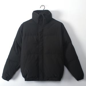 Abrigo de invierno Chaqueta de bombardero negra de algodón cálido Cazadora ligera de moda para hombres