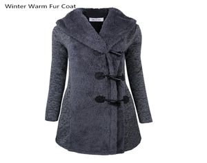 Winterjas vrouwen faux bont jas vrouwelijk bont jas warme winter jassen haped windbreaker dik en warme maat sxxl4387966