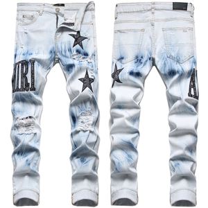 Pantalon en coton d'hiver Denim bombardé régulier décontracté taille moyenne bleu jeunesse jean