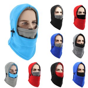 Winterfietspappen Skiën thermisch fleece masker Outdoor Sport Winddichte Hood Face Mask Plush Warm Hats Nek Warmer Helmet Unisex 231220