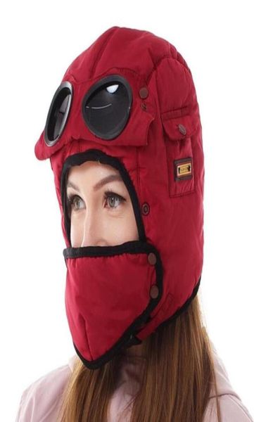 Gorros de ciclismo de invierno Gombado para bicicletas de vellón a prueba de viento Aparcero de lujos de la oreja al aire libre Balaclava Esquiando Snowboard Carrera de casco Cap7288098