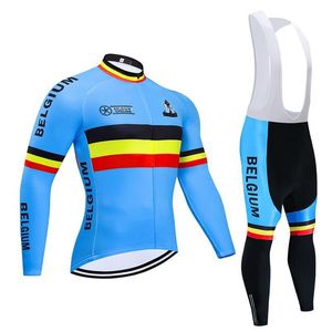 Winterwielershirt 2020 Pro Team België Thermische Fleece Fietskleding Mtb Fietsshirt Bib Broek Kit Ropa Ciclismo Inverno263T