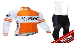 Maillot de cyclisme d'hiver 2021 Pro Team Bic Bic Thermal Cycling Clothing Mtb Bike Jersey Bib Pantal