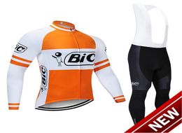 Maillot de cyclisme d'hiver 2021 Pro Team Bic thermique polaire vêtements de cyclisme vtt vélo maillot bavoir pantalon Kit Ropa Ciclismo Inverno4977279