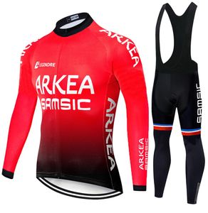 Ensemble de maillot de cyclisme d'hiver 2020 Pro Team ARKEA polaire thermique vêtements de cyclisme Ropa Ciclismo Invierno vtt maillot de vélo pantalon à bretelles kit5544296