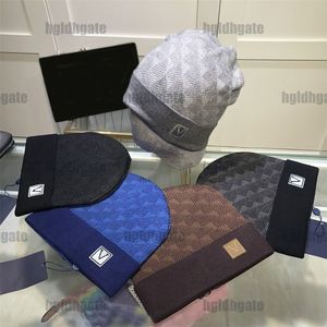 Winterhoed designer beanie geruite gebreide hoeden voor mannen motorkap warm houden dikker vrouwen wollen schedelmuts buitensporten mutsen mode brief elastisch comfortabel mz012