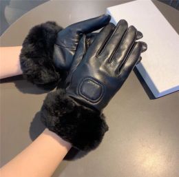 Gants en cuir de créateur d'hiver pour femmes, mode Cony Hair, mitaines de luxe pour hommes, gants chauds pour hommes flybirdlu-12 CXG9121