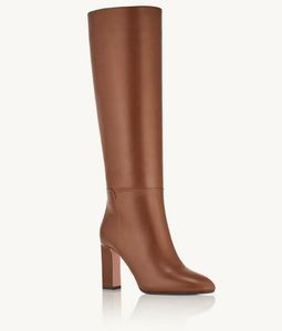 Winter Designer Saint Sellier Boot Vrouwen Enkellaarsjes Zwarte Dames Martin Boot Dikke Hakken Kalfsleer Feest Trouwjurk