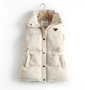 Chalecos de diseñador de invierno para mujer, chaqueta de plumón, chalecos de moda, chaquetas con estilo, sin mangas, espesar, chalecos al aire libre, Parkas, protección contra el frío