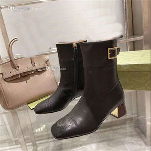 Hiver Designer Femmes Bottines Mode GGity Talons Hauts Bottines Sexy Talons Rouges Cowboy Botte De Luxe En Cuir sddvcvcd