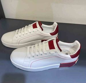 Designer d'hiver Femmes Hommes Casual Chaussures basses Baskets Portofino Baskets en cuir blanc Marques de luxe à lacets Chaussures de sport Chaussures de plein air 35-46 Box