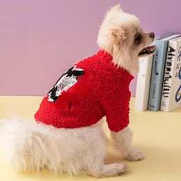 Vêtements d'hiver pour chiens, vêtements de styliste, pull chaud pour animaux de compagnie, manteau en tricot à col roulé, vêtements épais pour chats et chiots