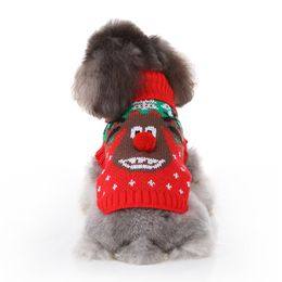 Hiver chien vêtements pull petit chat vêtements chiot noël pour animal de compagnie tricot Crochet tissu noël chien Jersey vacances