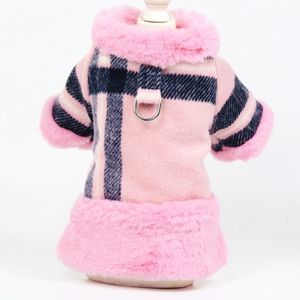 Winter Dog Clothes Harness Coat Jacket Small Dog Costume Poodle Bichon Frise Pomeranian Schnauzer ropa para perro Pet Outfit 201128