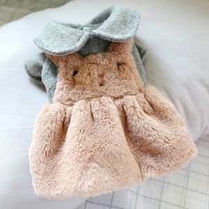 Ropa de invierno para perros Vestido de mascotas Trajes cálidos para perros pequeños Disfraces de gato Abrigo Chaqueta Cachorro Suéter Y200917