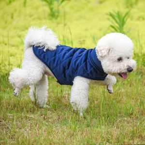 Vêtements pour chiens d'hiver Gilet de chiens réversibles Veste manteau 8 couleurs épais vêtements de animaux de compagnie chauds