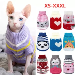 Winter Dogs Clothes Dog Apparel Warm Pet Wooly Kitten Sweater Pullover for Small Doggy Chihuahua Yorkies Puppy Jacket Pets Clothing to Girls Boys Pup Kitty XS A147