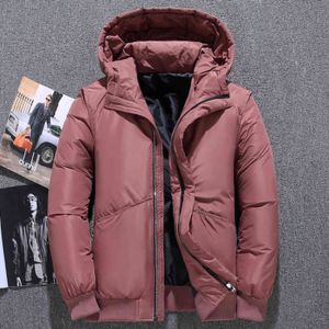 Winter Down Jas Mannen Witte Duck Down Parkas Jas Mens Dikke Warme Snow Parka Jacket Overjas Windbreaker Warm Parkas G1115