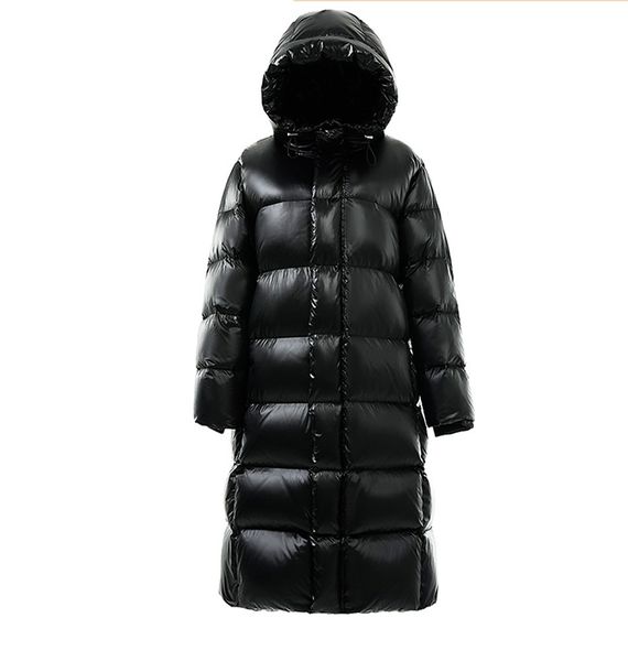 Manteaux d'hiver de styliste pour femmes, vêtements longs, Parkas, Slim, à capuche, chaud, pardessus noirs, S-3XL