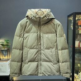 Doudoune d'hiver à capuche courte pour hommes, hauts épais pour maintien au chaud et résistant au froid, manteau pour femmes, 231228