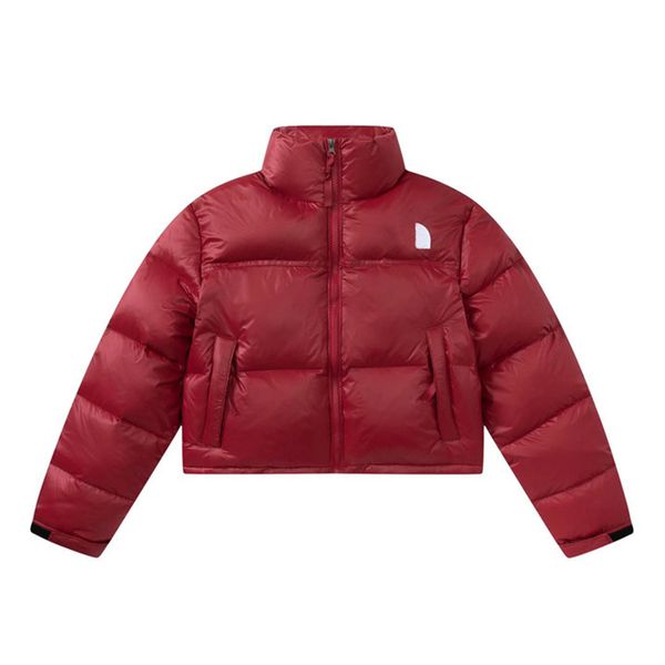 hiver doudoune femmes designer parkas manteau à la mode col montant court rouge coton vestes isolation extérieure sport loisirs coupe-vent long vers le bas pour hommes