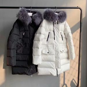 Winter Down Jassen Dames Ontwerp Kleding Puffer Jacket Stylist voor Dames Outdoor Warm Bont Lange Stijl Jassen Gratis Verzending