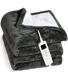 Couverture électrique hivernale couvertures chauffées chauffées classiques de courtepointe en peluche chaude choutel nette double home2542352