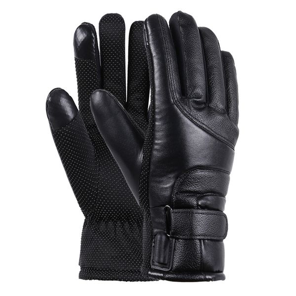 Guantes calefactables eléctricos de invierno para hombre y mujer, resistentes al viento, para ciclismo, cálidos guantes de esquí con pantalla táctil, alimentados por USB