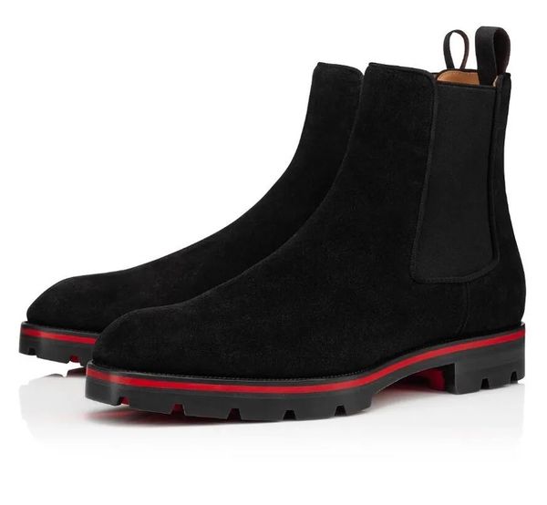 Invierno elegante marca Melon Spikes botines mujeres negro becerro plataforma de cuero suela hombres Martin botín vestido de fiesta bota de motocicleta EU38-46 con caja