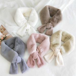 Winter elegante vrouwen faux bont sjaal voor dames nek warme dempers sjaal
