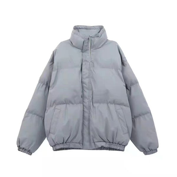 Hiver esse coton veste hommes doudoune mode col montant gris pain veste hommes veste chaud sport décontracté lâche extérieur polyvalent hommes vêtements d'extérieur