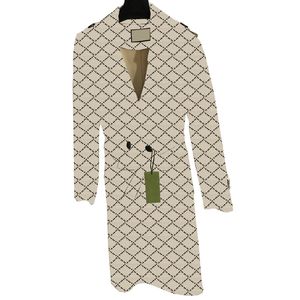 Trench-coat Long pour femme, veste avec lettres, ceinture de personnalité, manteau coupe-vent de styliste, hiver et automne