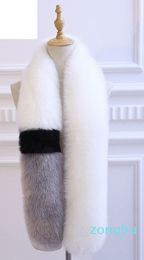 Marca de moda de invierno Fox Fur Fake Fake Wool Buff Scarf Hechizo Collares de color calientes Bufandas TIENE