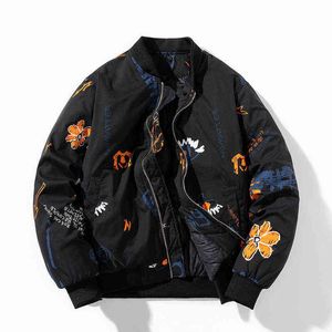 Winter Fashion Jacket Men Vrouwen Bloemprint Basketbal Jacket Hoods Letter Paar Dikke Parkas Coat Streetwear College Korean T220816