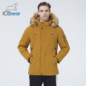manteaux de coton de veste d'hommes de mode d'hiver avec des vêtements de marque de col de fourrure MWD20897D 211216