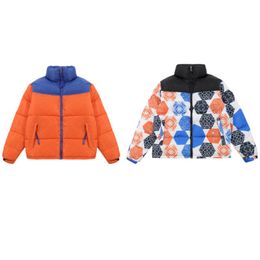 Moda de invierno nuevos hombres de las mujeres Downs chaquetas de algodón de los hombres con cremallera Casual Down Parkas chaqueta de diseñador impresión logo sizeM-XXL