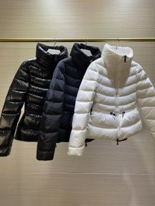 Wintermode Ultralichte pufferjas Dames Lace Up Warm Casual 90% Witte eendendons Fillers Cropped jassen