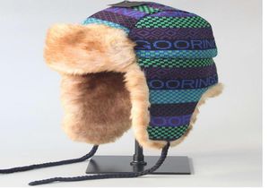 Hiver Faux Fur Plaid Trapper chapeau ski de chasse chaleureux Chapeau d'oreille Rechaps designers chapeau de seau Cap
