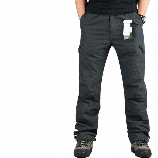 Hiver polaire pantalons décontractés hommes coupe-vent thermique militaire pantalon mâle pantales hombre m jogger pantalon cargo tactique 4XL h1Zk #