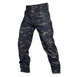 Pantalon tactique à coque souple en peau polaire d'hiver pantalon de Camouflage militaire hommes coupe-vent imperméable à l'eau chaud Camo armée pantalon S-3XL 2010277728981